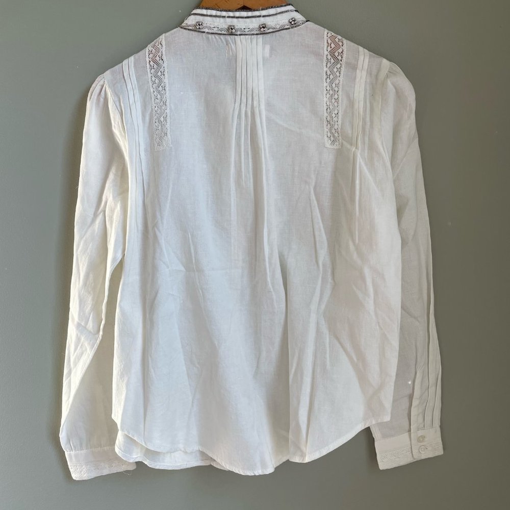 Anthropologie Embellished Rhinestone Womens Top XXSP - Picture 4 of 7